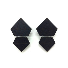 Mori Collective- Diamonds Earrings- Black