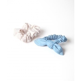 Hiusdonitsit- denim ja hampton beige