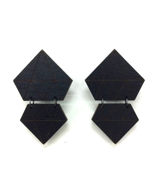 Mori Collective- Diamonds Earrings- Black