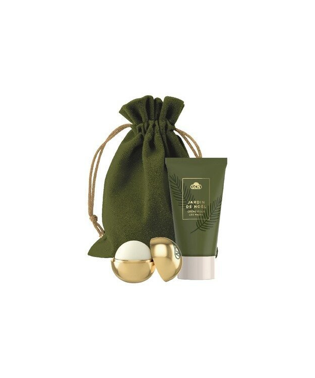 Jardin de noel” setti - käsivoide 30ml ja vanilja huulivoide 4,5g juhlapussukassa