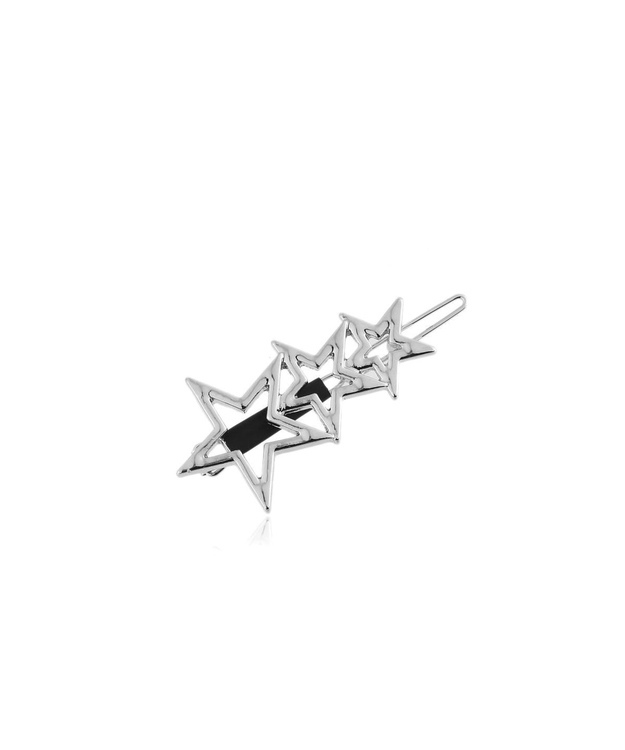 Juliane - Silver Hair Clip With Stars 