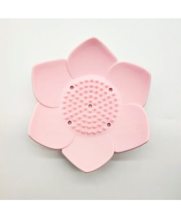Lotus silikoninen saippua-alusta vaaleanpunainen
